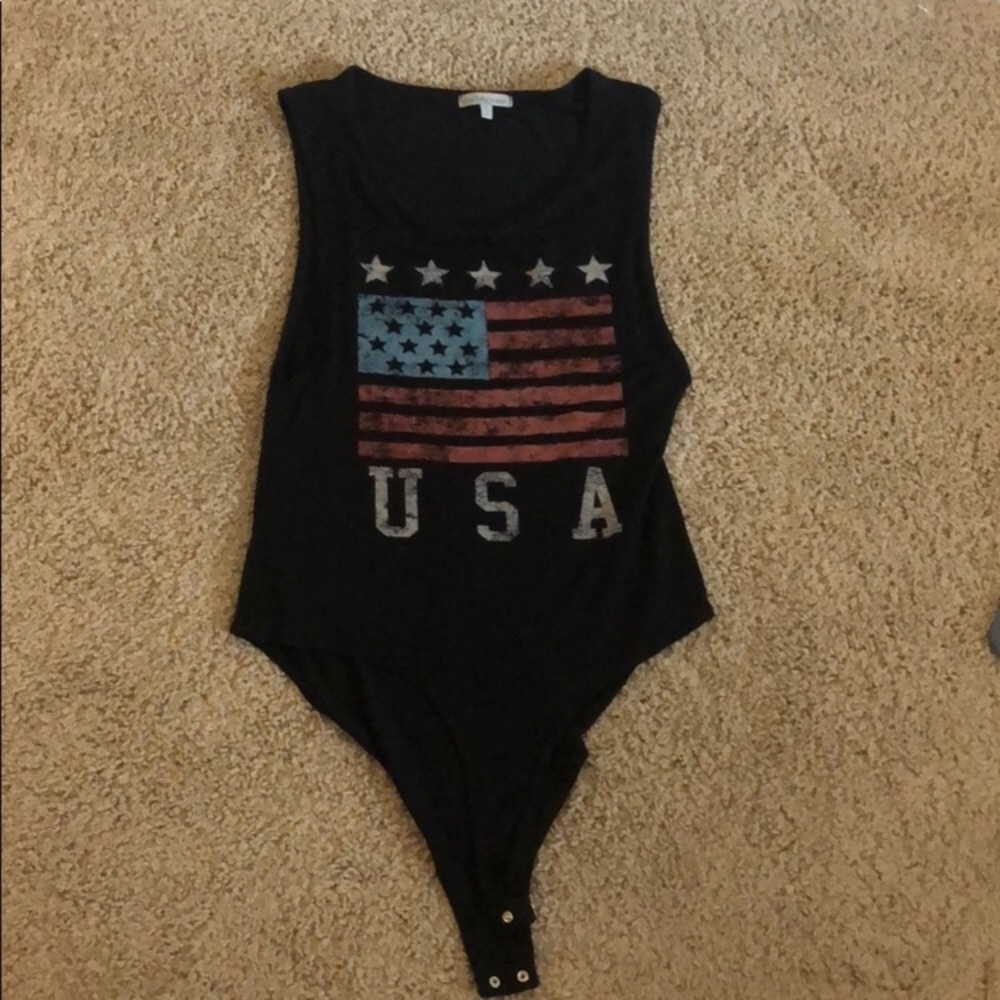 Charlotte Russe Black USA Bodysuit